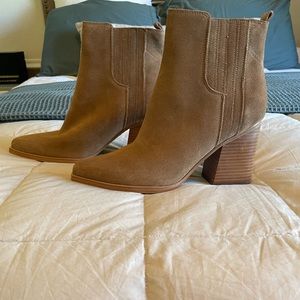 Marc Fisher Tan Ankle Boots